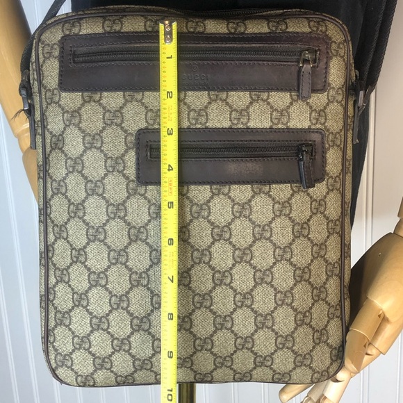 MGUCCI Supreme GG Leather Coated Canvas Crossbody Messenger Bag + Gucci Dust Bag - Picture 13 of 17